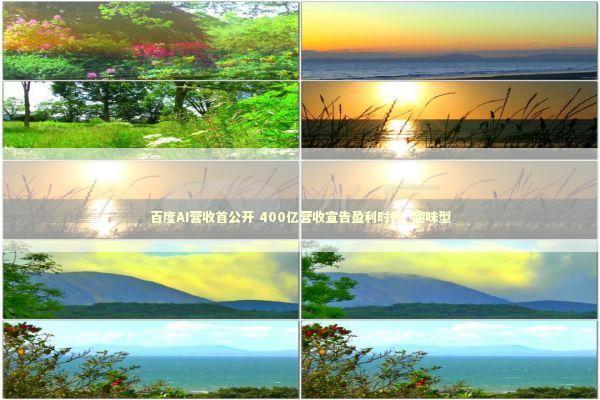 百度AI营收首公开 400亿营收宣告盈利时代_趣味型