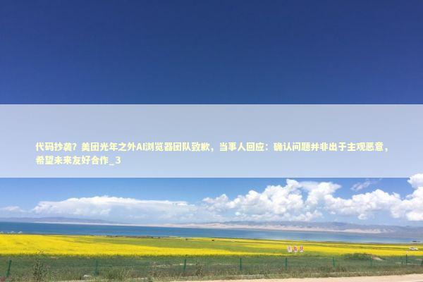 代码抄袭？美团光年之外AI浏览器团队致歉，当事人回应：确认问题并非出于主观恶意，希望未来友好合作_3