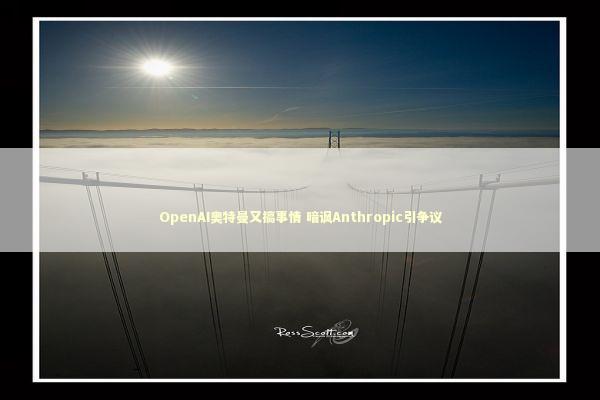 OpenAI奥特曼又搞事情 暗讽Anthropic引争议