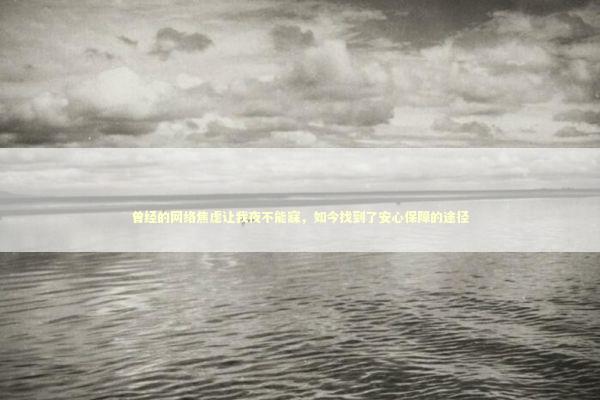 曾经的网络焦虑让我夜不能寐，如今找到了安心保障的途径